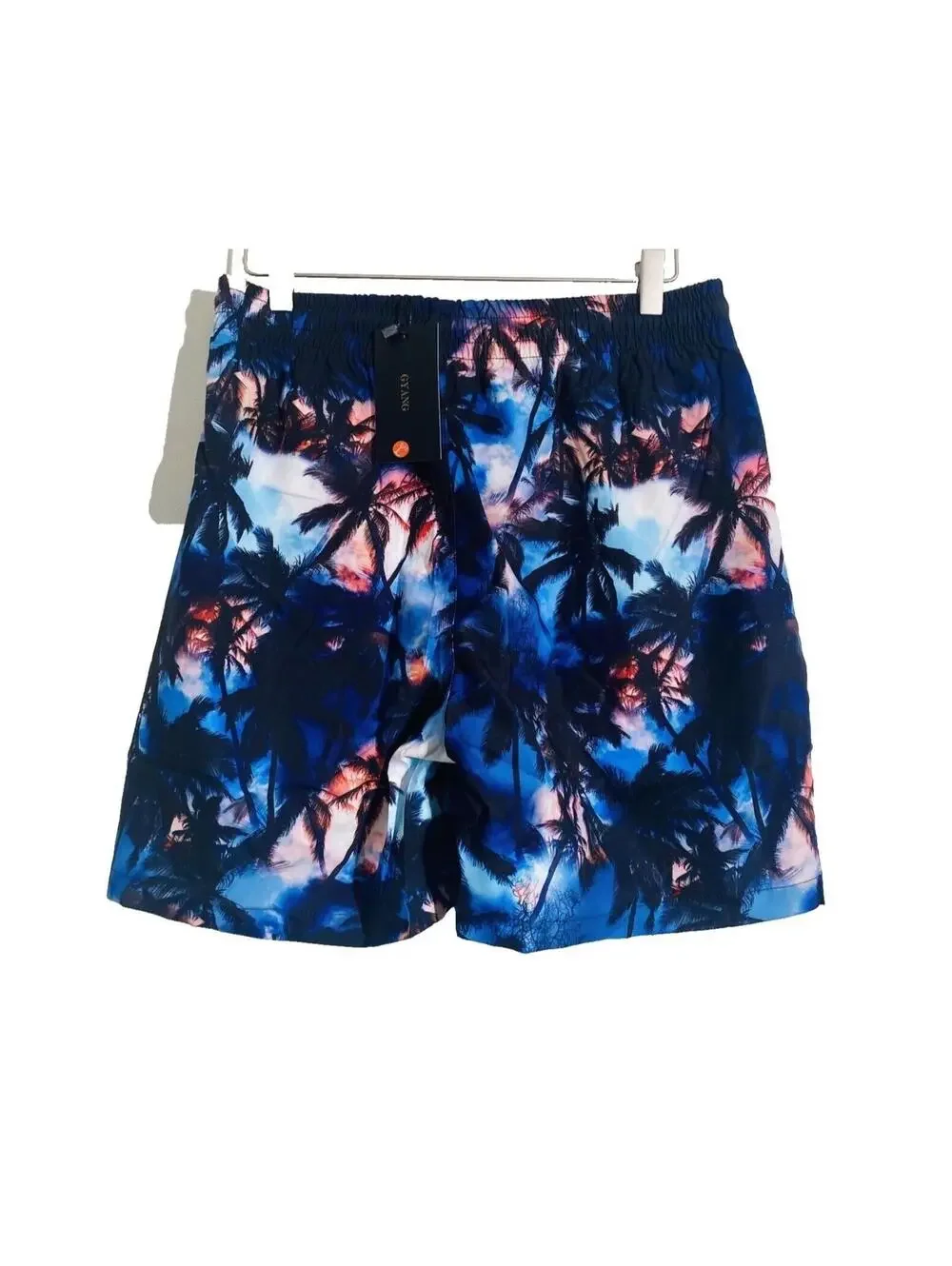 Mens Swim Trunks Casual Trendy Hawaiian Style Palm Tree Shorts For Summer New